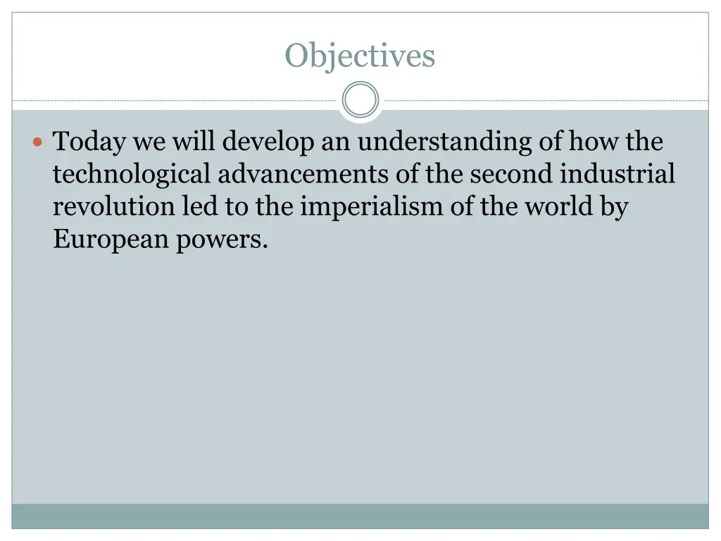 objectives
