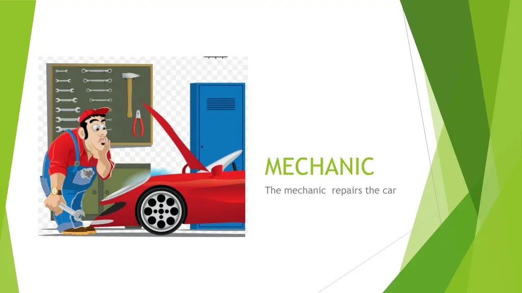 mechanic the mechanic repairs the car