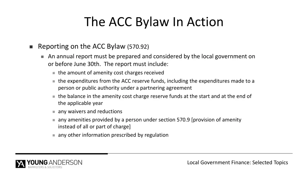 the acc bylaw in action 3
