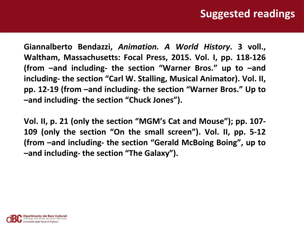 suggested readings