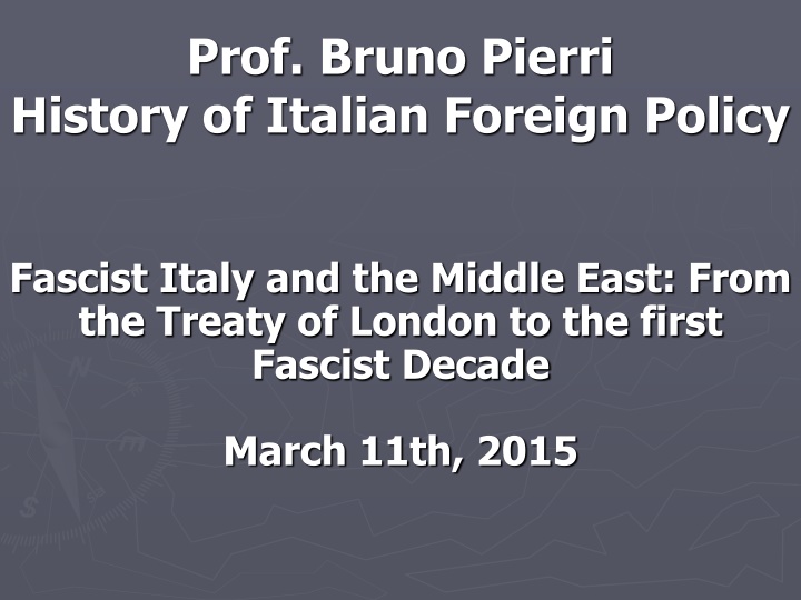 prof bruno pierri history of italian foreign