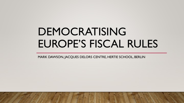 democratising europe s fiscal rules