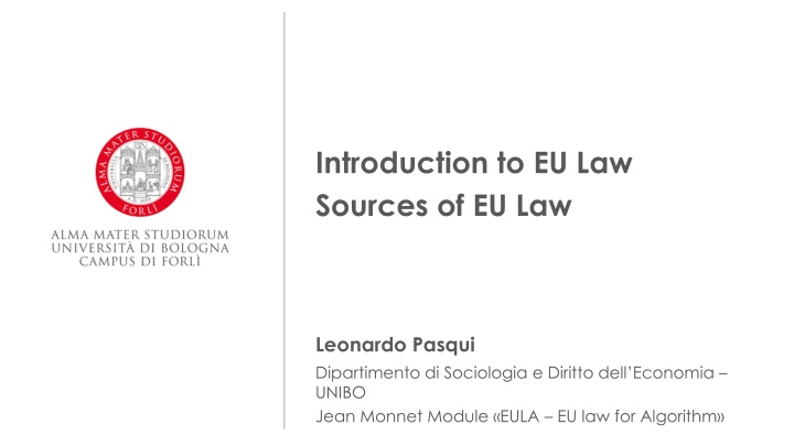 introduction to eu law sources of eu law