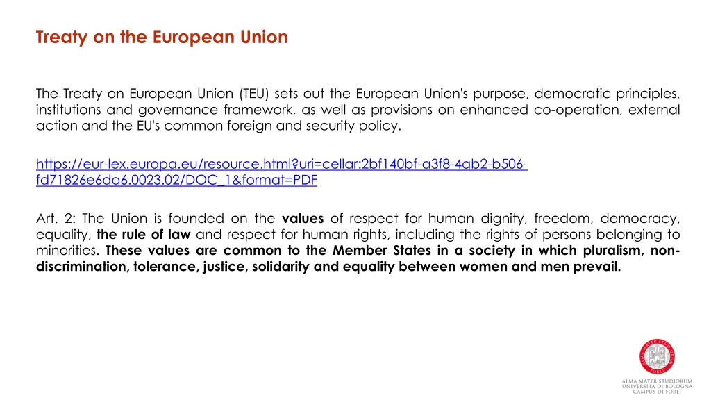 treaty on the european union