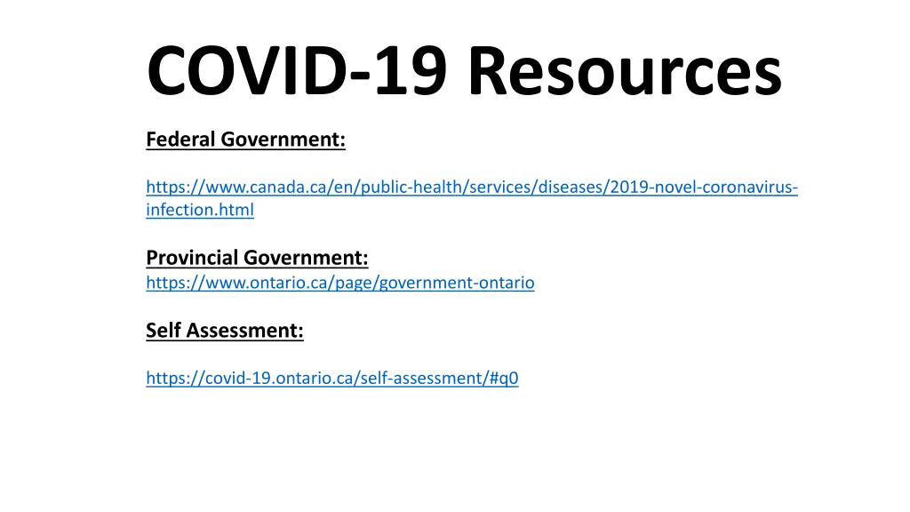 covid 19 resources