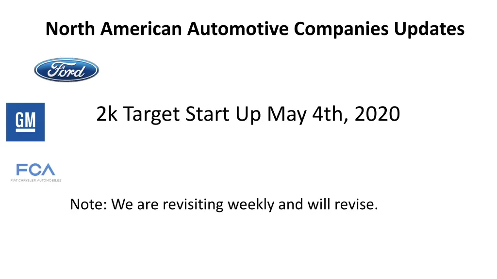 north american automotive companies updates