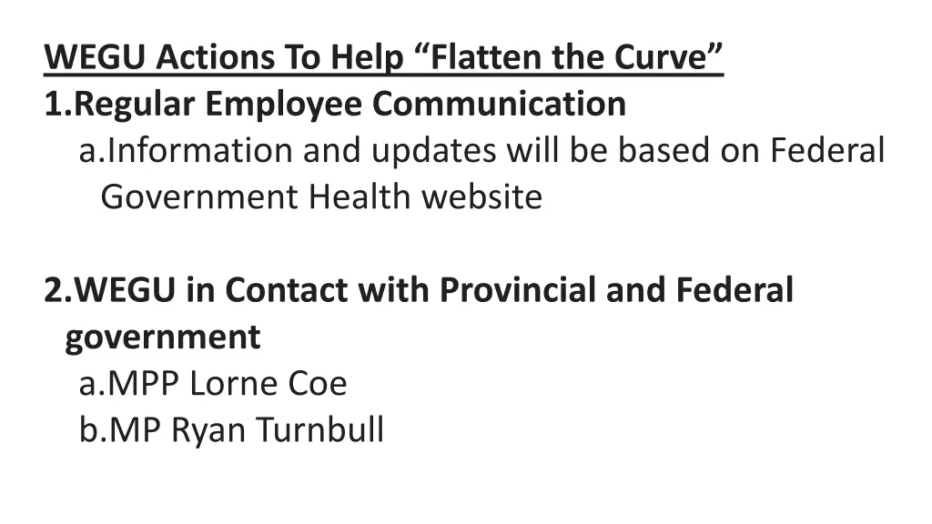 wegu actions to help flatten the curve 1 regular