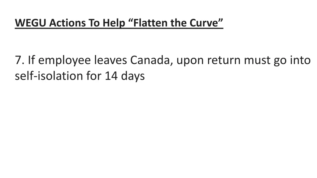 wegu actions to help flatten the curve 4