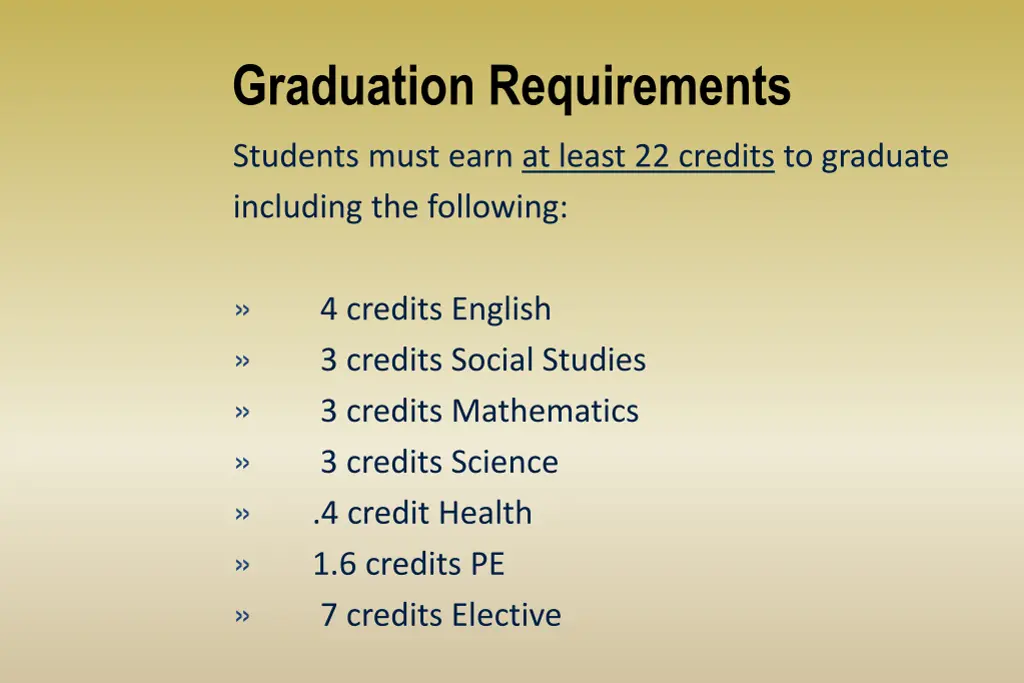 graduation requirements