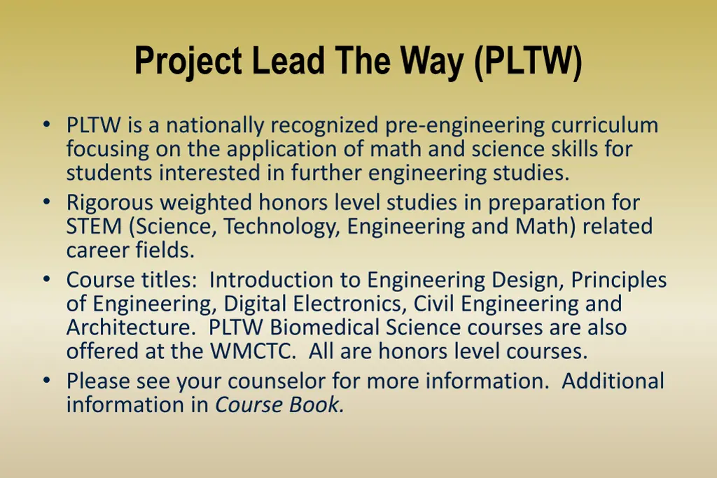 project lead the way pltw