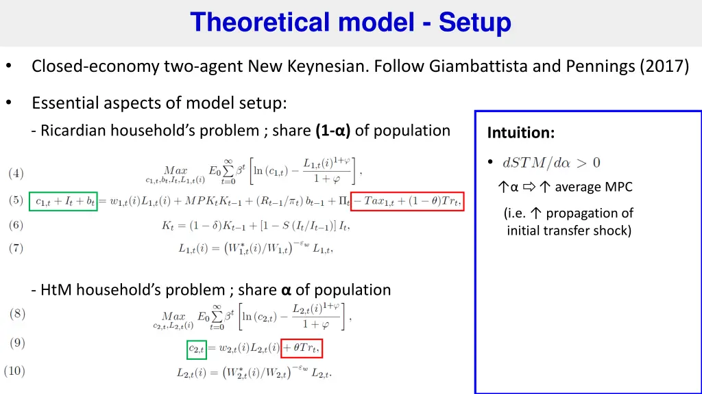 theoretical model setup 1