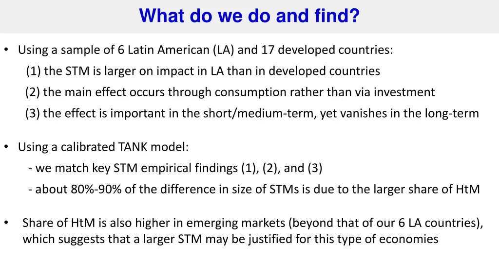 what do we do and find