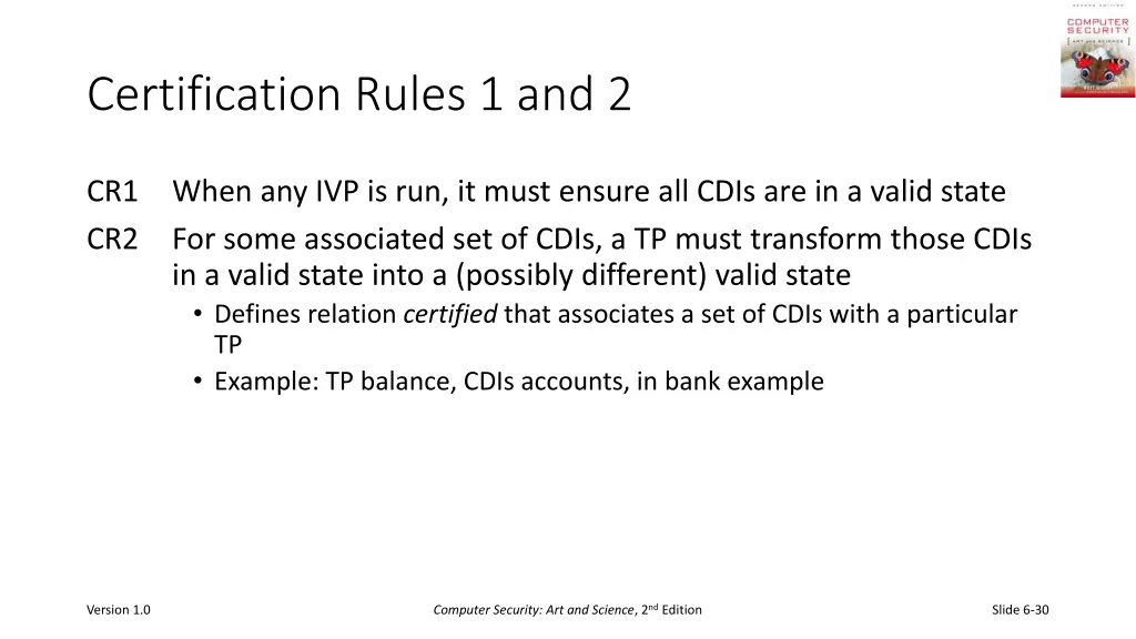 certification rules 1 and 2