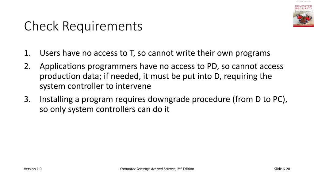 check requirements