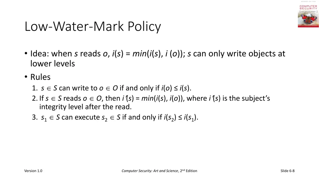low water mark policy