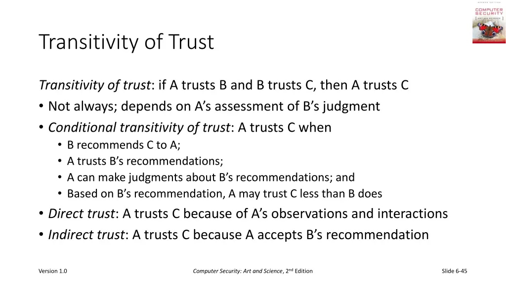transitivity of trust