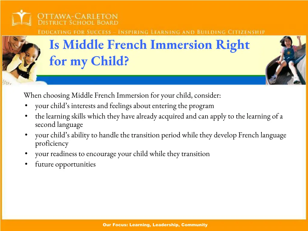 is middle french immersion right for my child