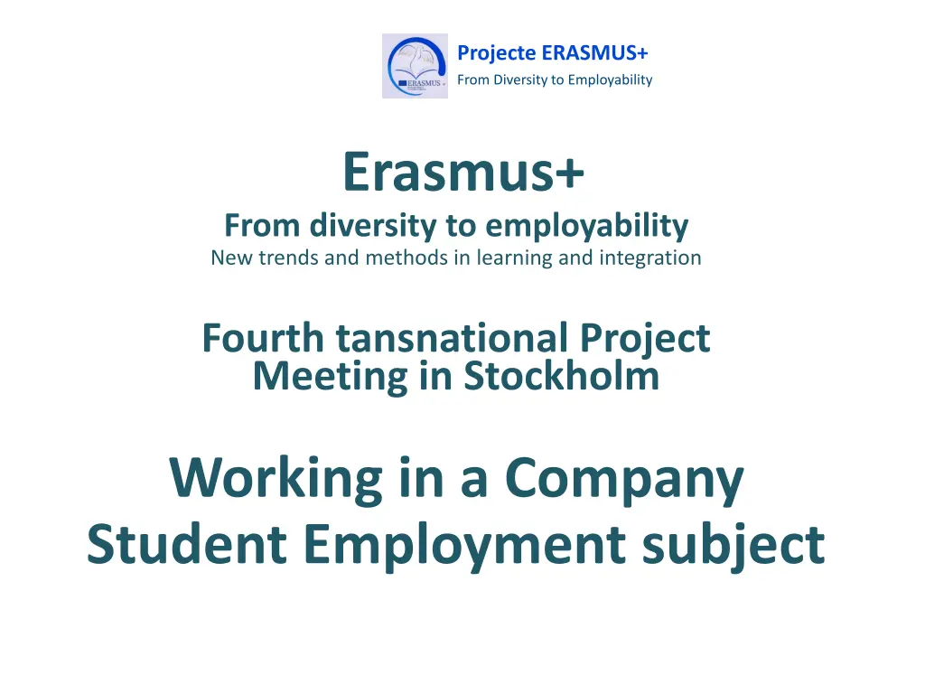projecte erasmus from diversity to employability 1