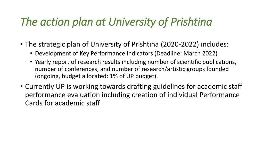 the action plan at the action plan at university