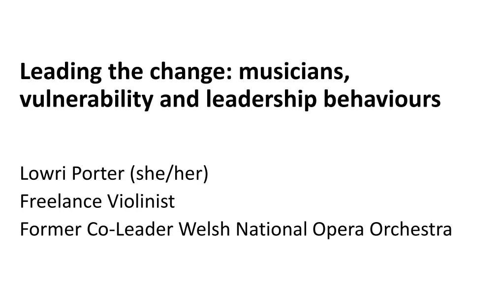 leading the change musicians vulnerability