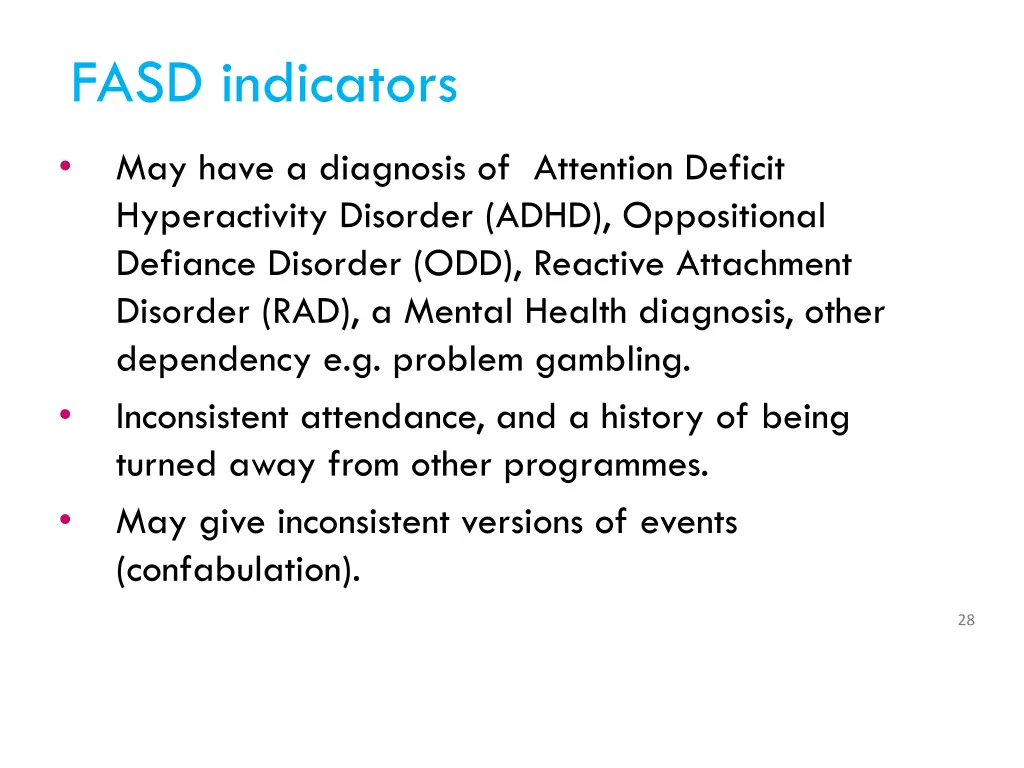 fasd indicators 1