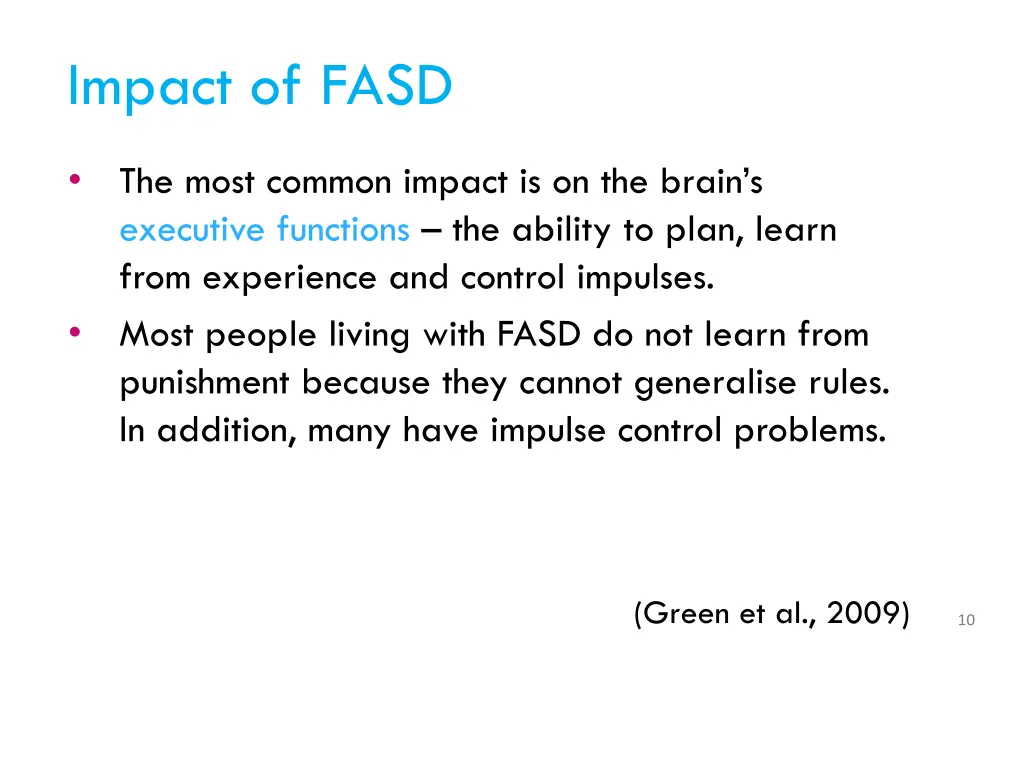 impact of fasd 1
