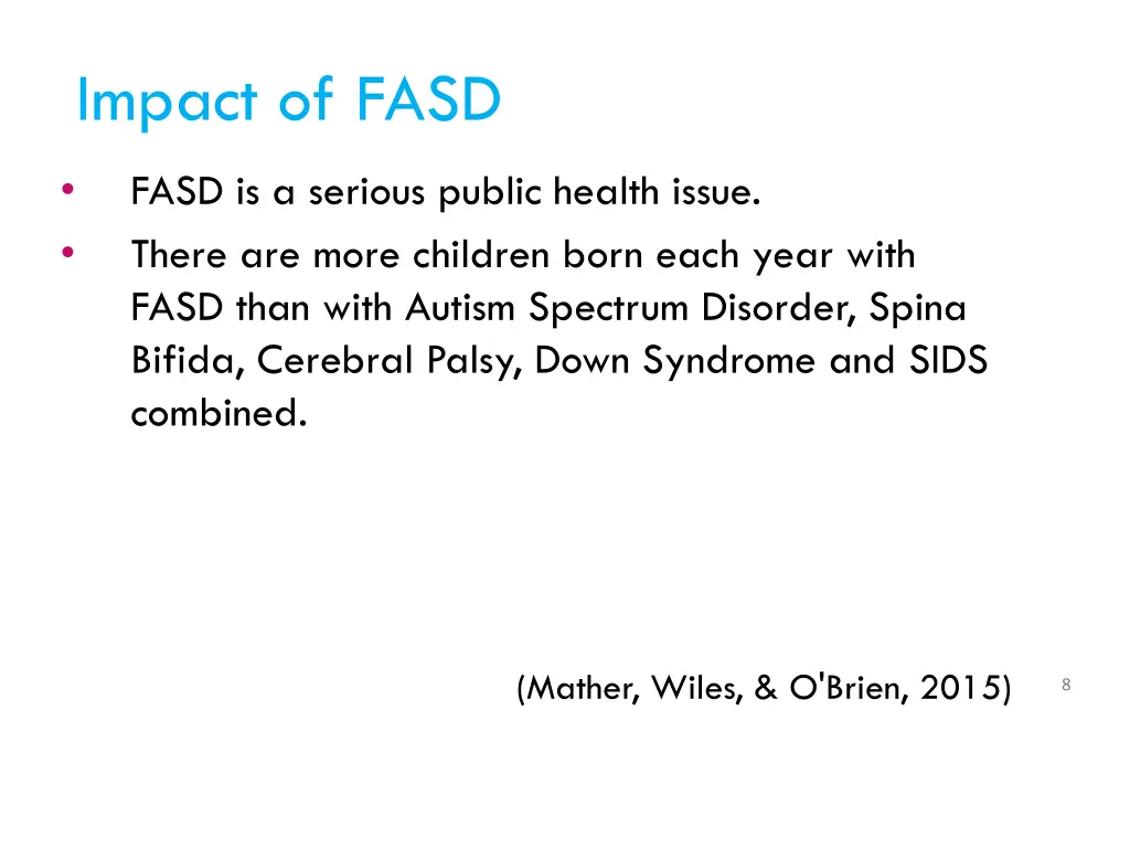 impact of fasd