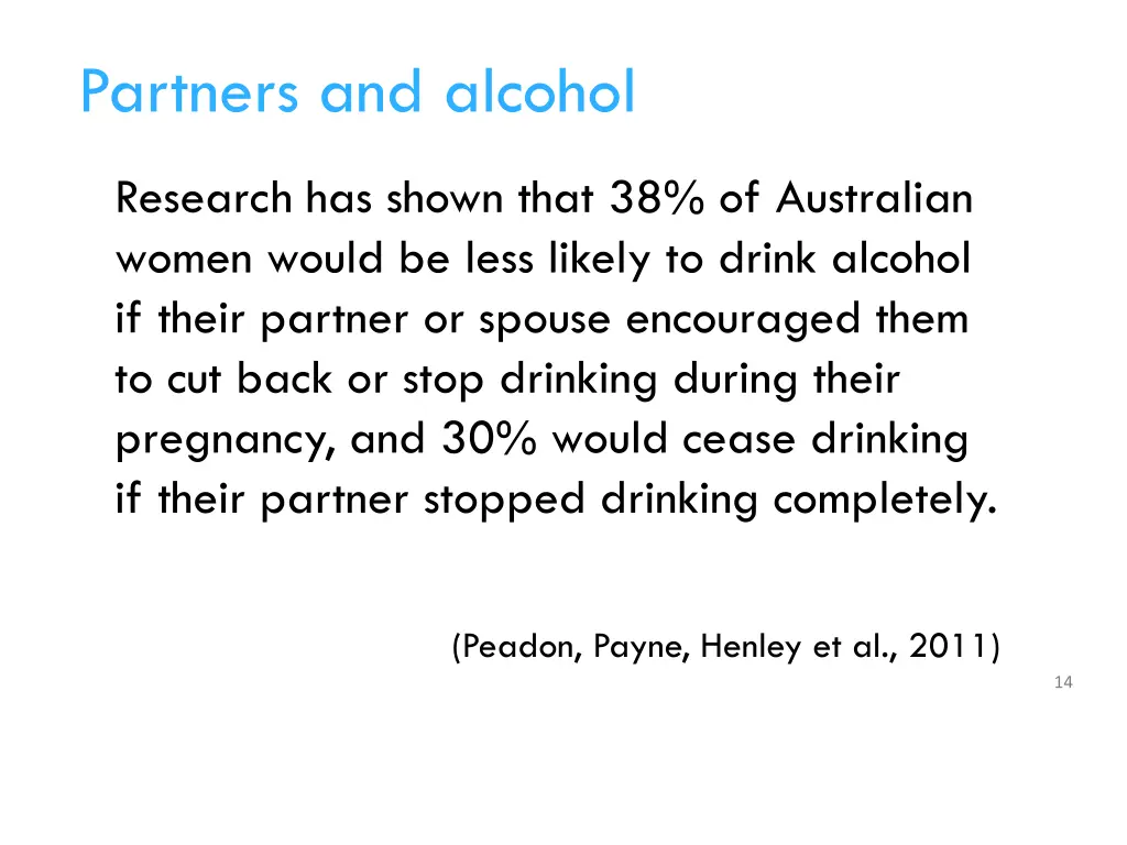 partners and alcohol