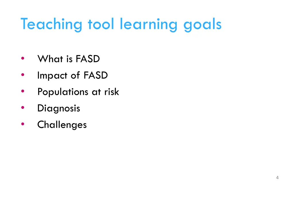 teaching tool learning goals