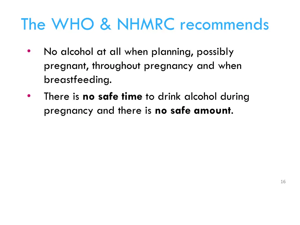 the who nhmrc recommends