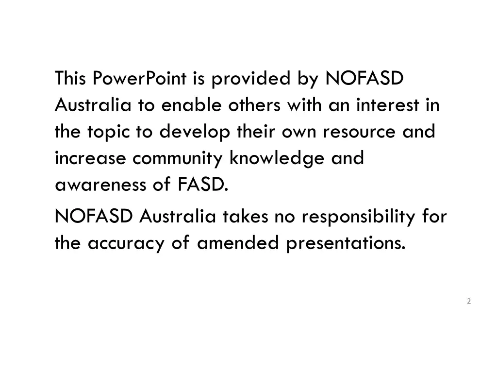 this powerpoint is provided by nofasd australia