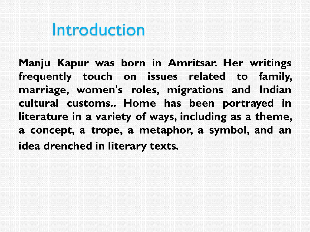 introduction