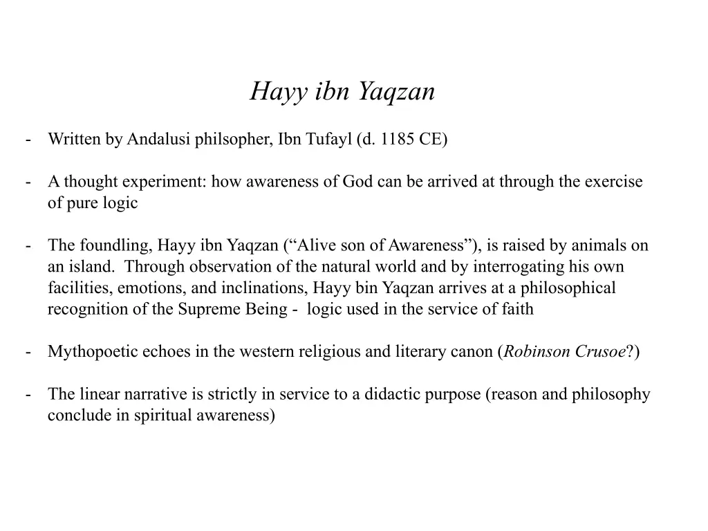 hayy ibn yaqzan