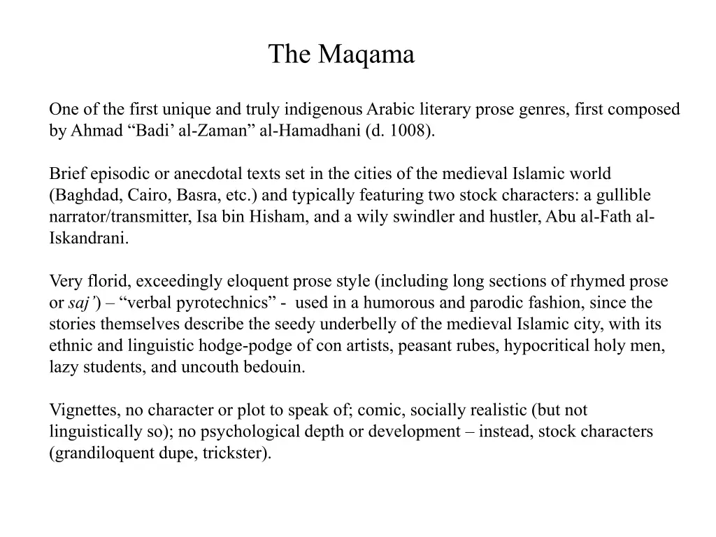 the maqama