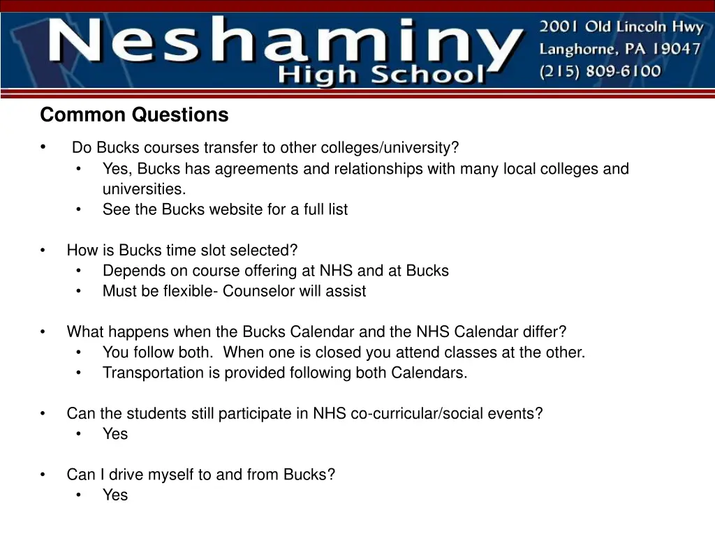 common questions