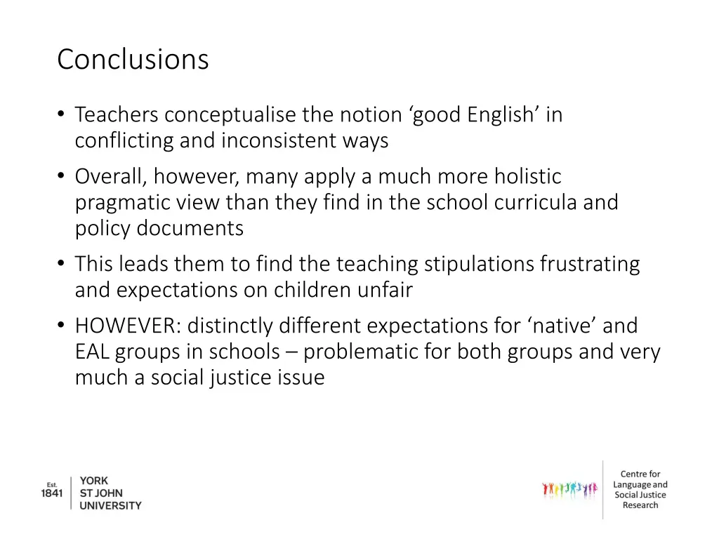 conclusions