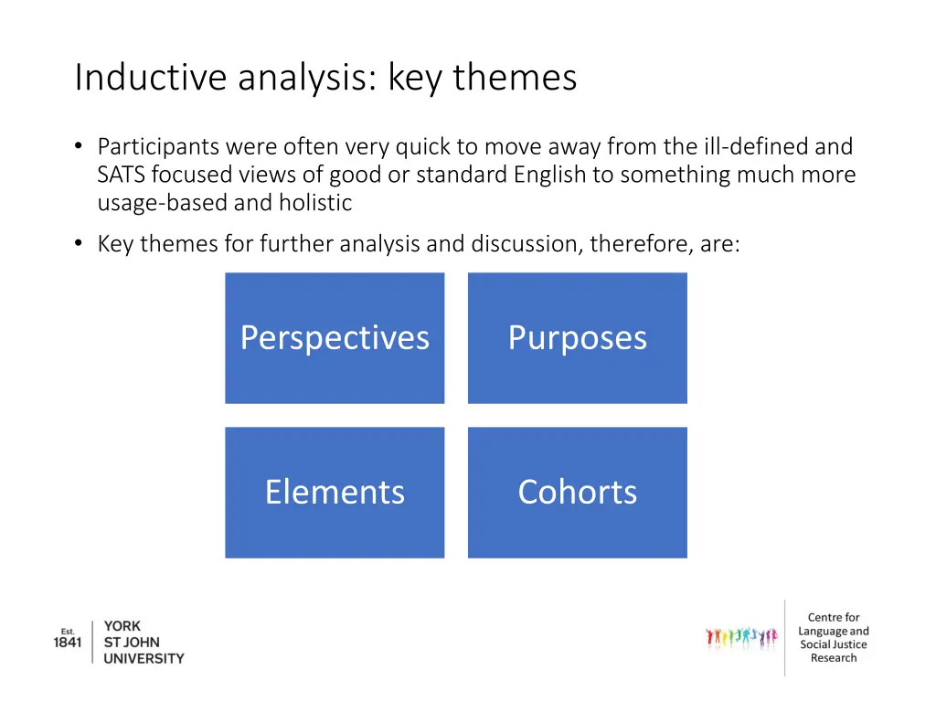 inductive analysis key themes