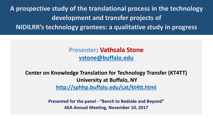 a prospective study of the translational process