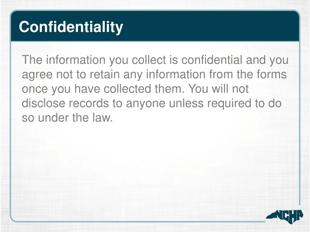 confidentiality