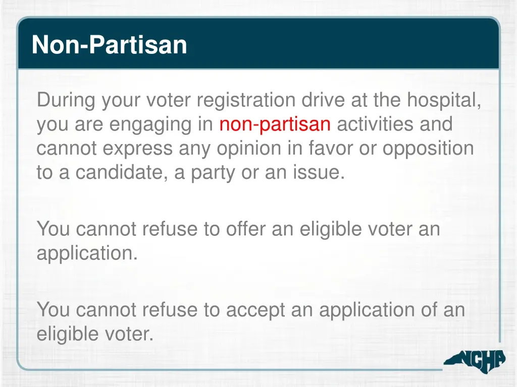 non partisan
