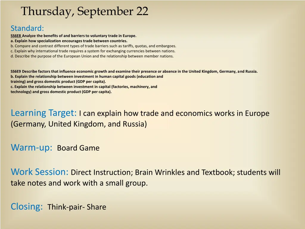 thursday september 22