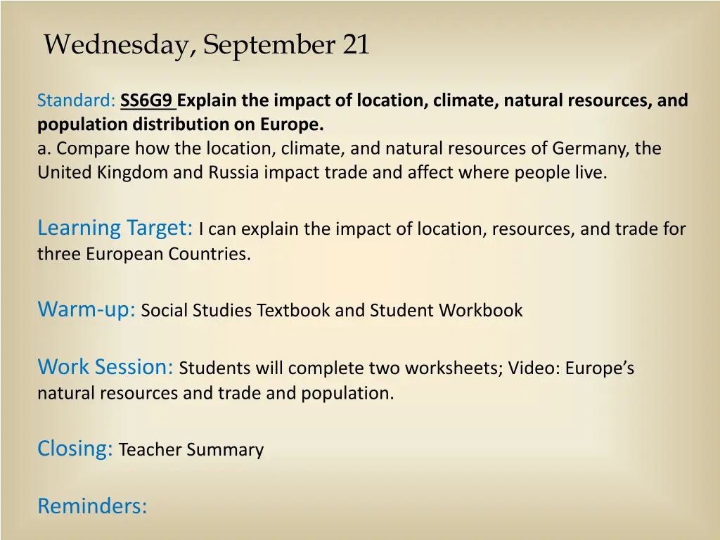 wednesday september 21