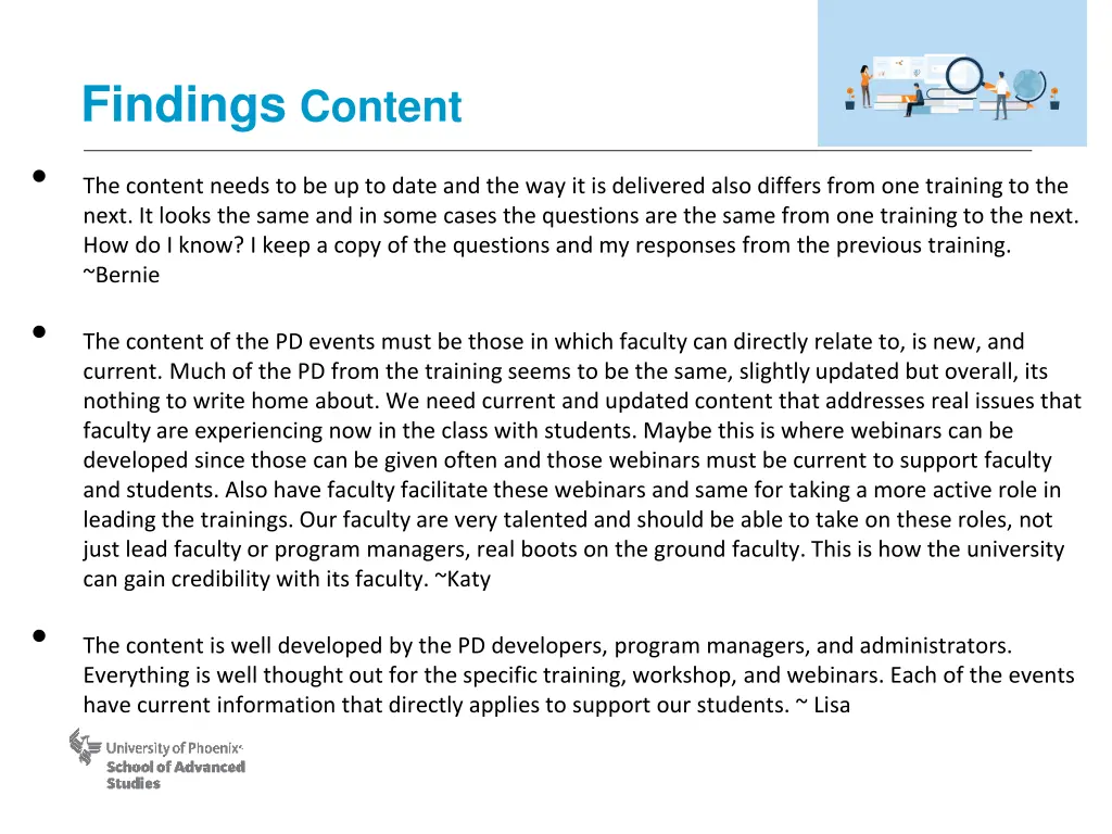 findings content