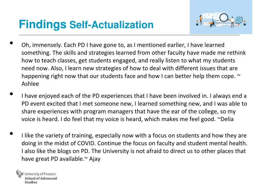 findings self actualization