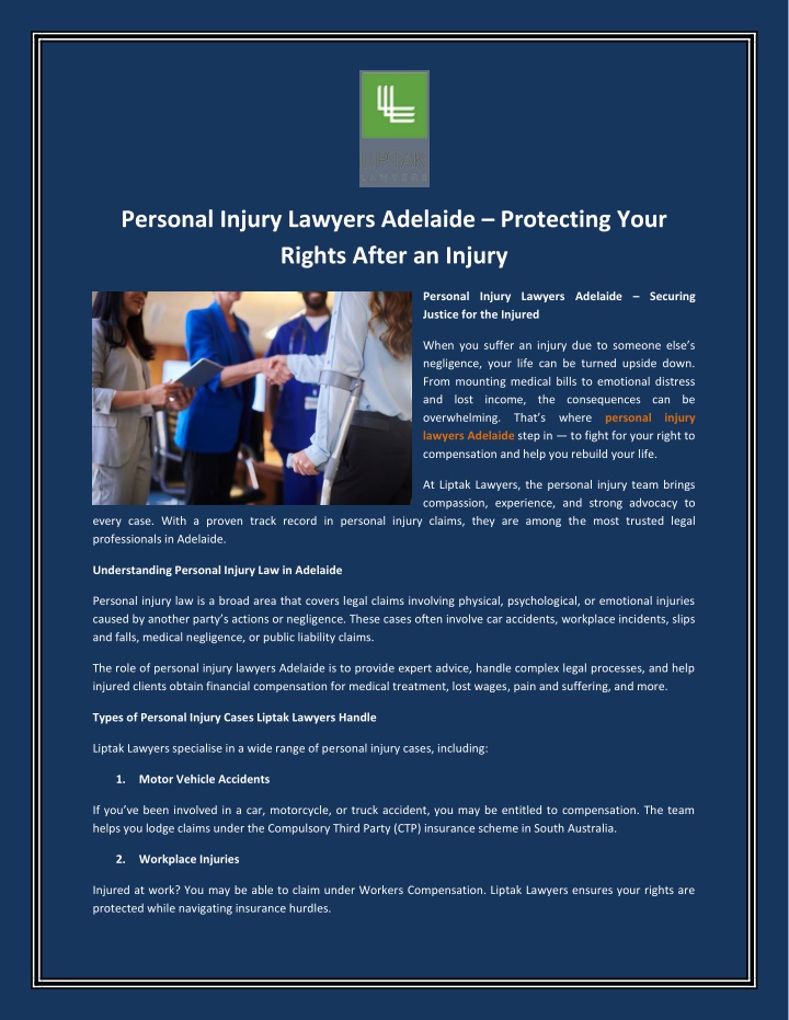 personal injury lawyers adelaide protecting your