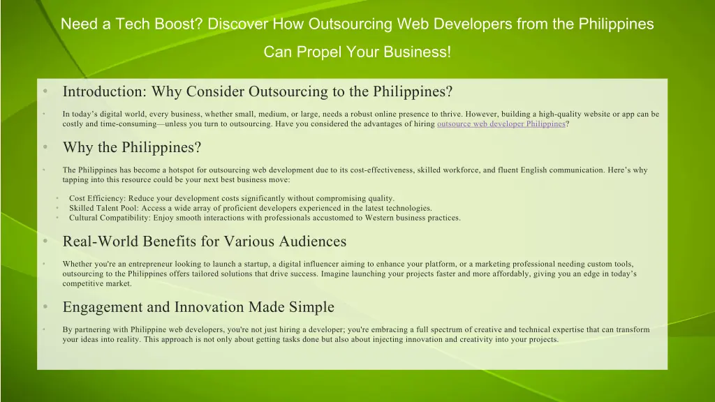 need a tech boost discover how outsourcing