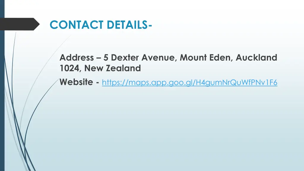 contact details