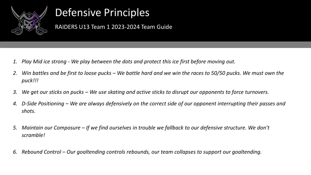 defensive principles