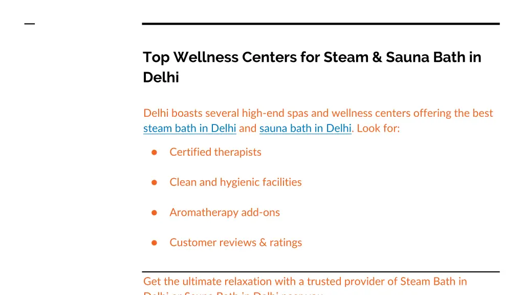top wellness centers for steam sauna bath in delhi
