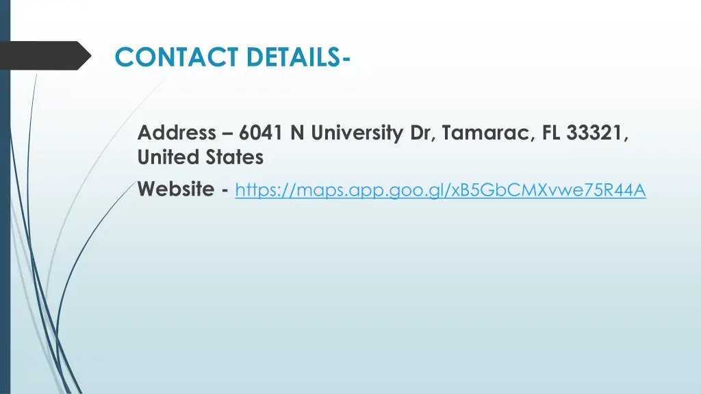 contact details